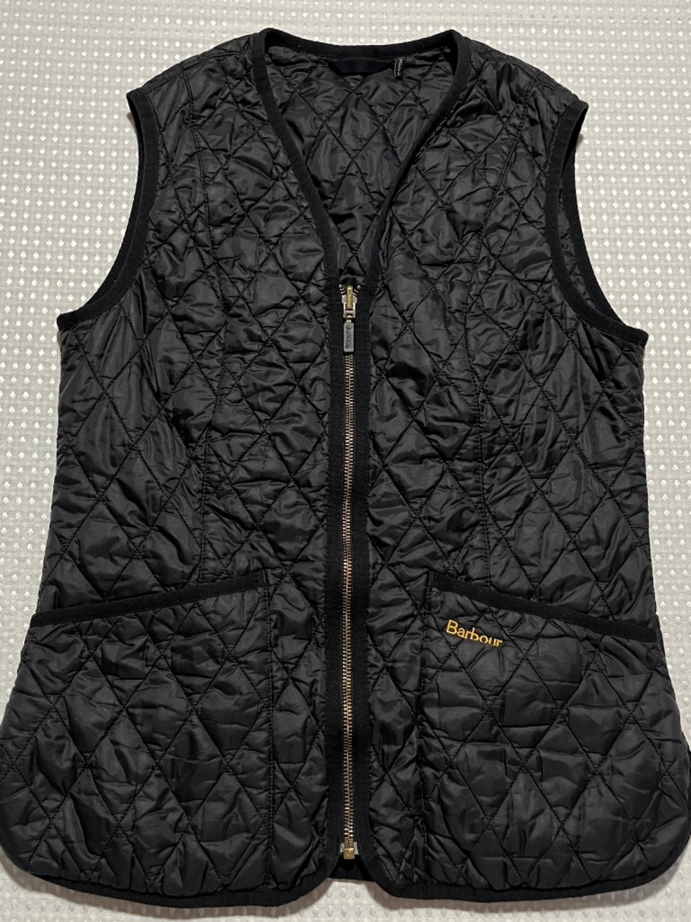 Barbour Betty Interactive Liner Vest Gilet Black Quilted Full Zip